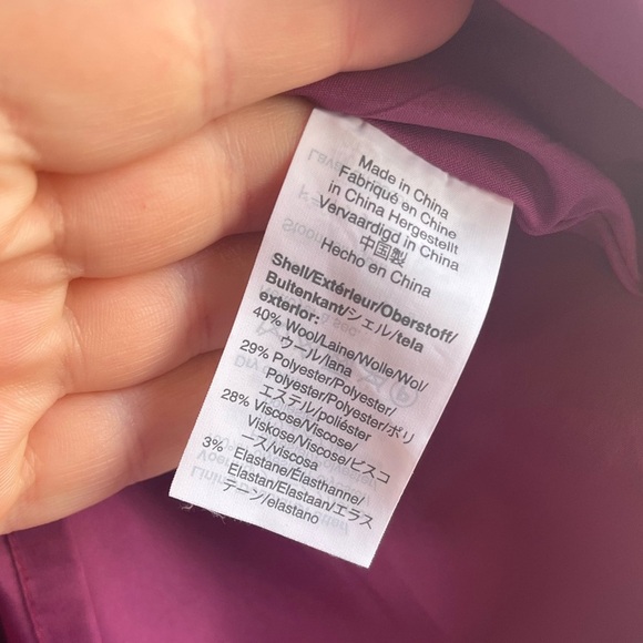 J. Crew Women’s Wool Blend Side Walk Pull On Fuchsia Mini Skirt Size 14 - Picture 5 of 7